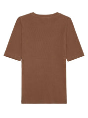 T-Shirt aus Rippstrick - 1019 Tuffet - Braun