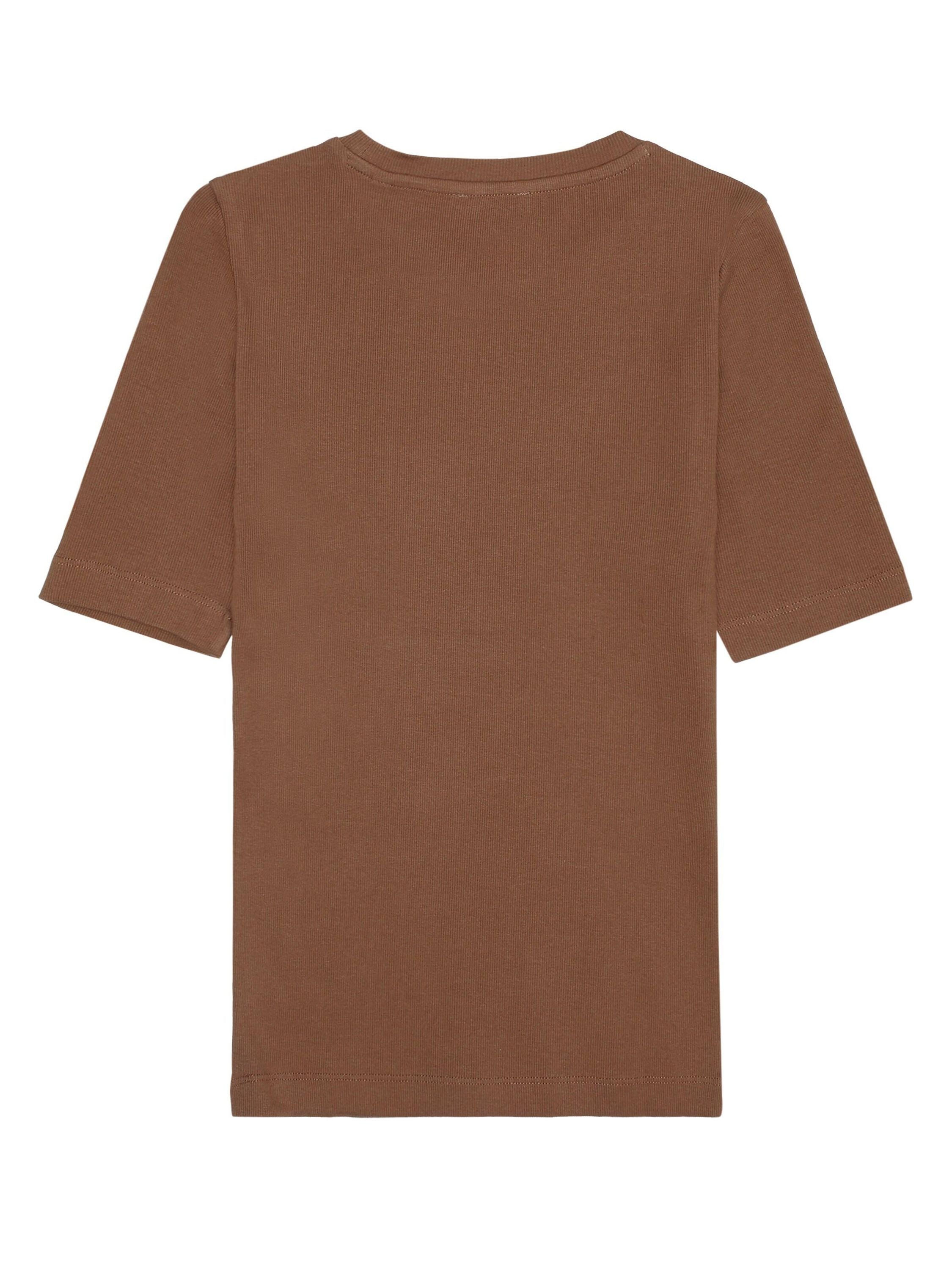 T-Shirt aus Rippstrick - 1019 Tuffet - Braun
