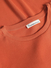 T-Shirt aus Rippstrick - 1481 LAngoustino - Orange