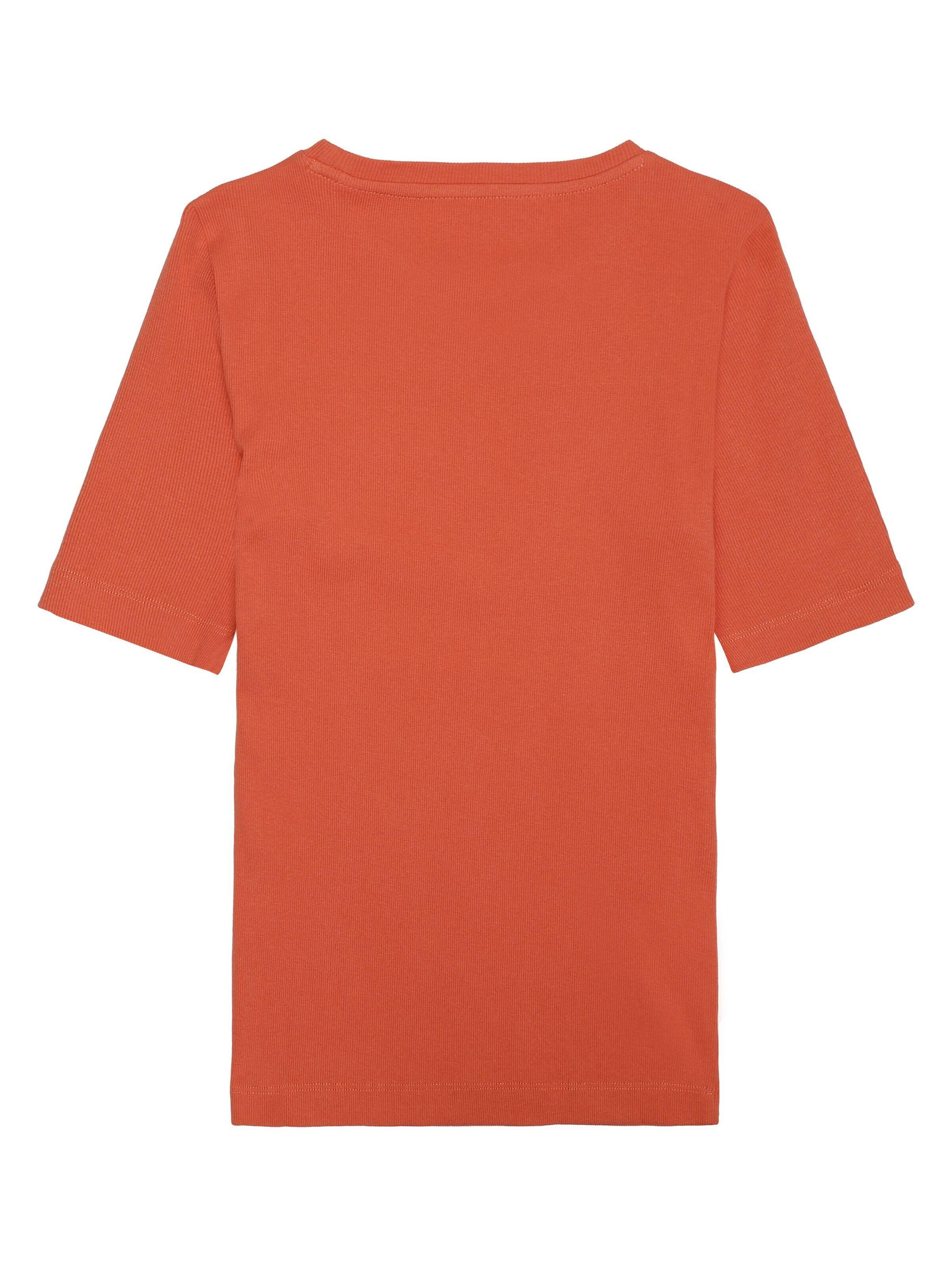 T-Shirt aus Rippstrick - 1481 LAngoustino - Orange