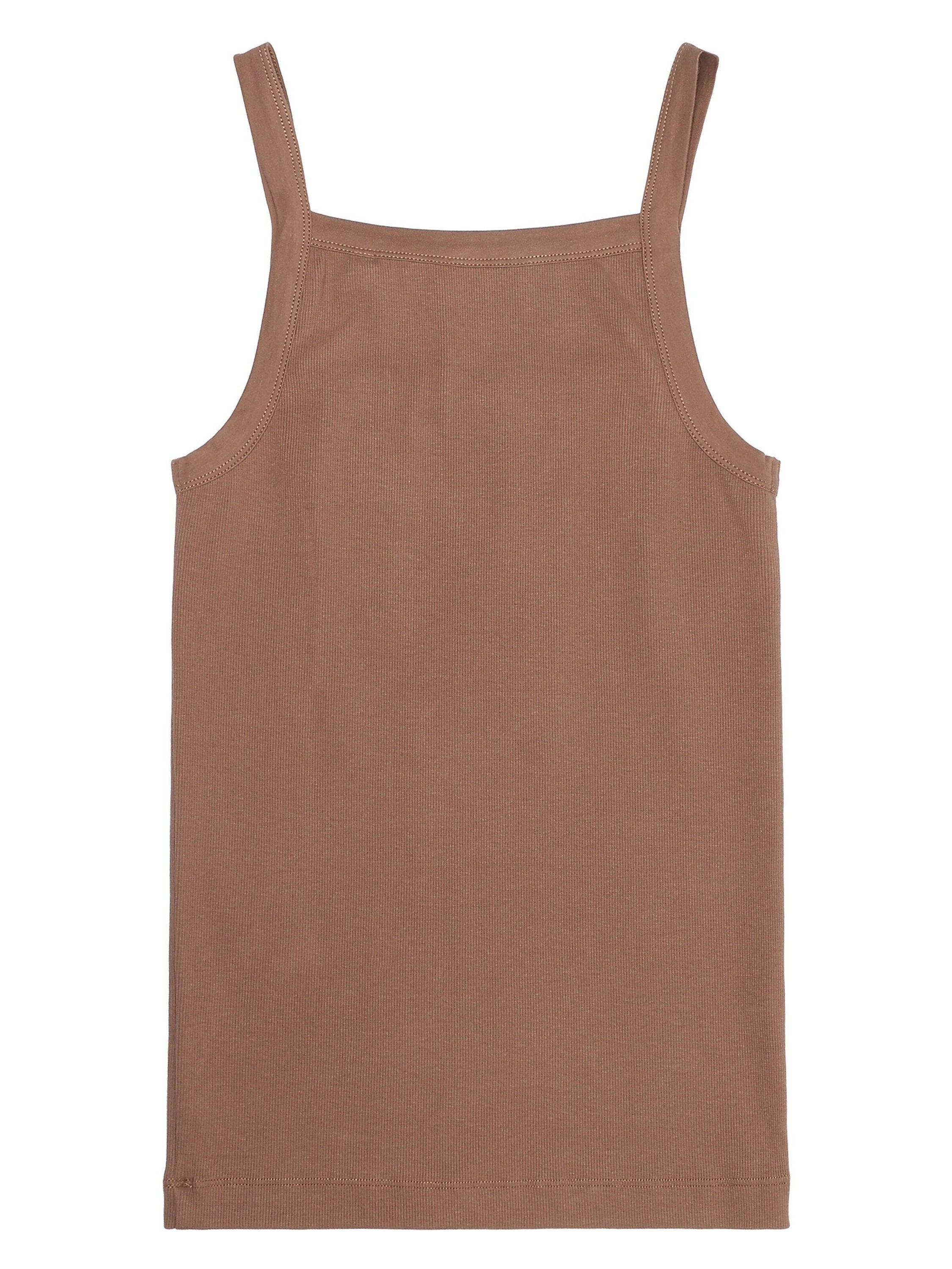 Top aus Rippstrick - 1019 Tuffet - Braun