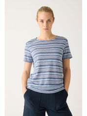 T-Shirt aus Baumwolle - 8021 Blue - Blau