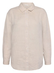 Leinenbluse Loose Fit - 1449 Yarndyed/Gray - Beige