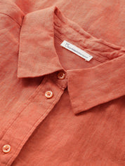 Leinenbluse Loose Fit - 1481 Langoustino - Orange