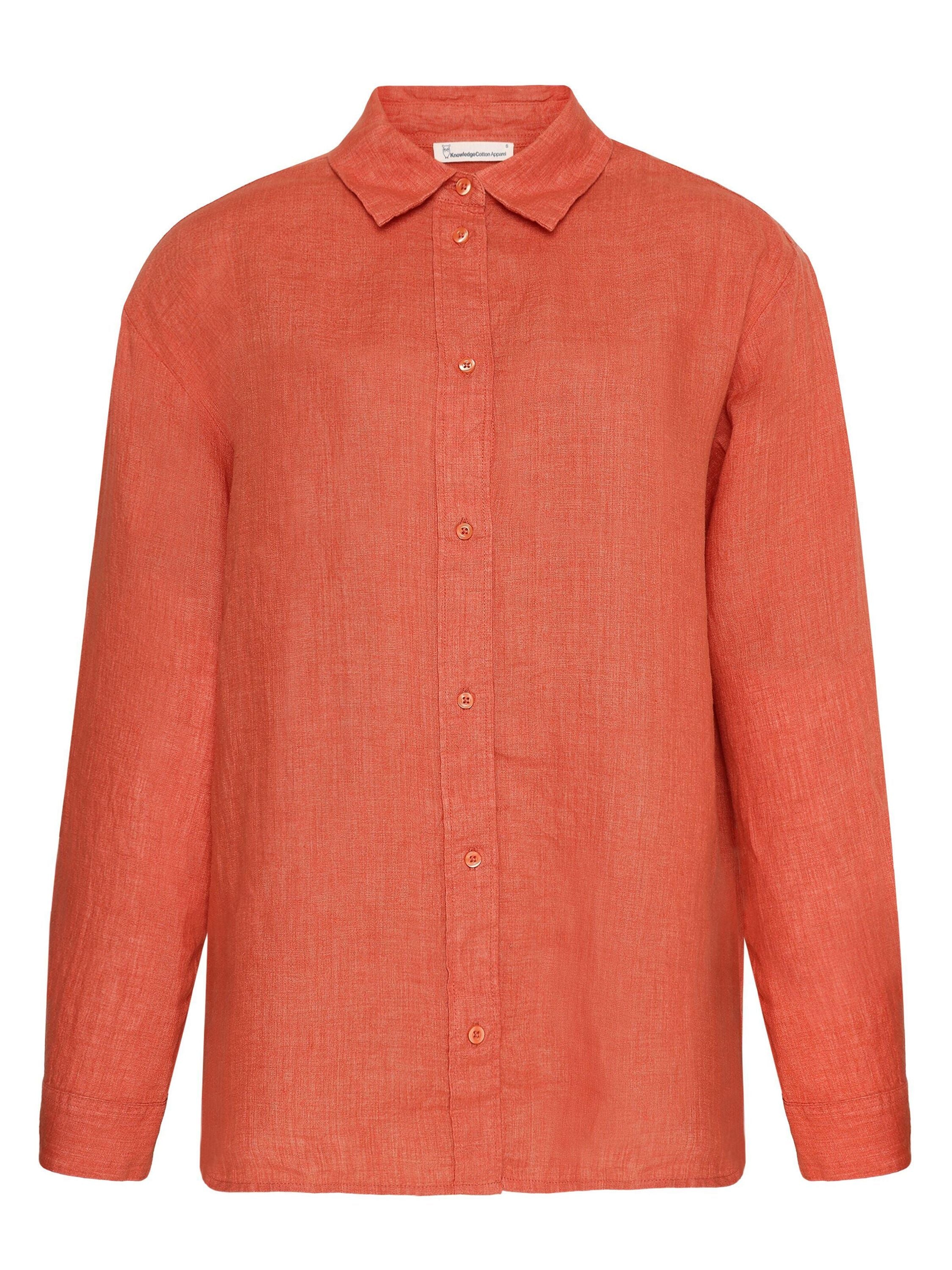 Leinenbluse Loose Fit - 1481 Langoustino - Orange