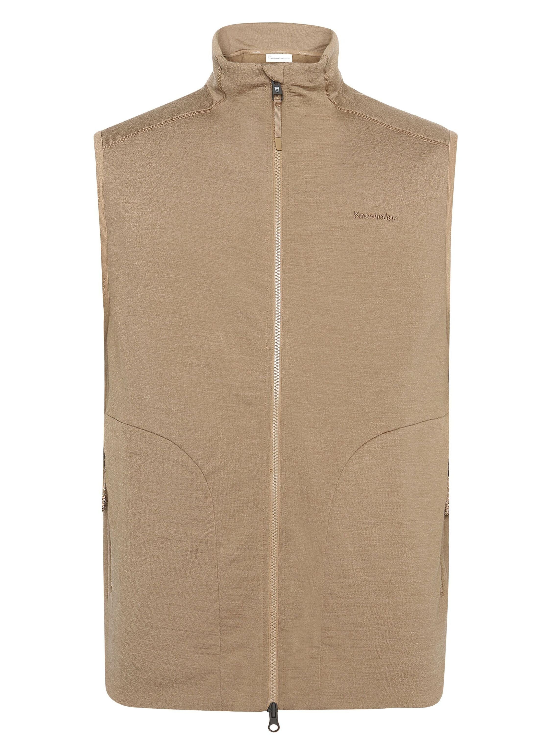 Fleece-Weste Comfort Fit aus Merinowolle - 1019 Tuffet - Braun