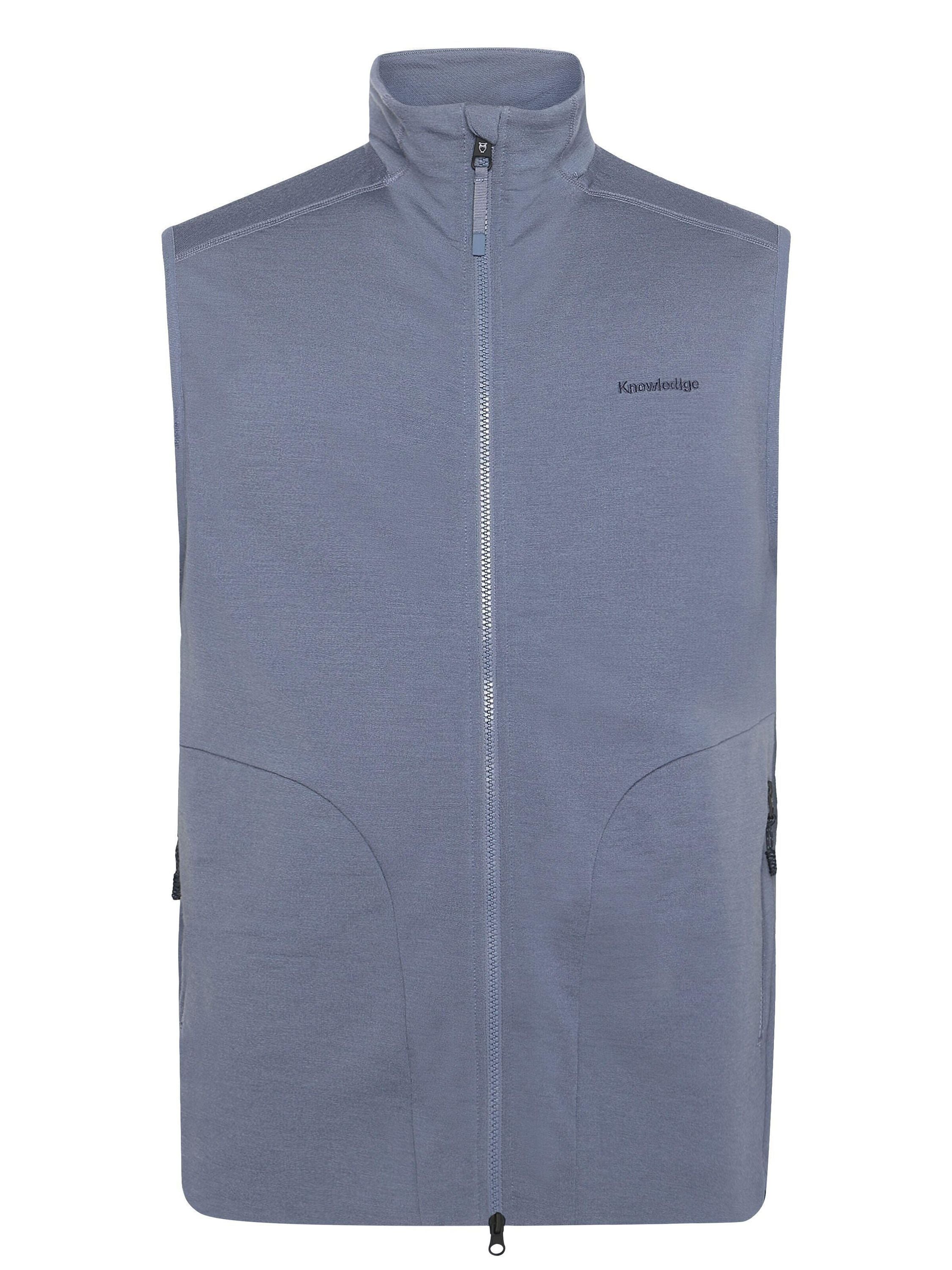 Fleece-Weste Comfort Fit aus Merinowolle - 1226 Vintage Indigo - Blau