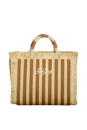 Colette-Handtasche mit Streifenprint - Stripes 18 EMB - Beige