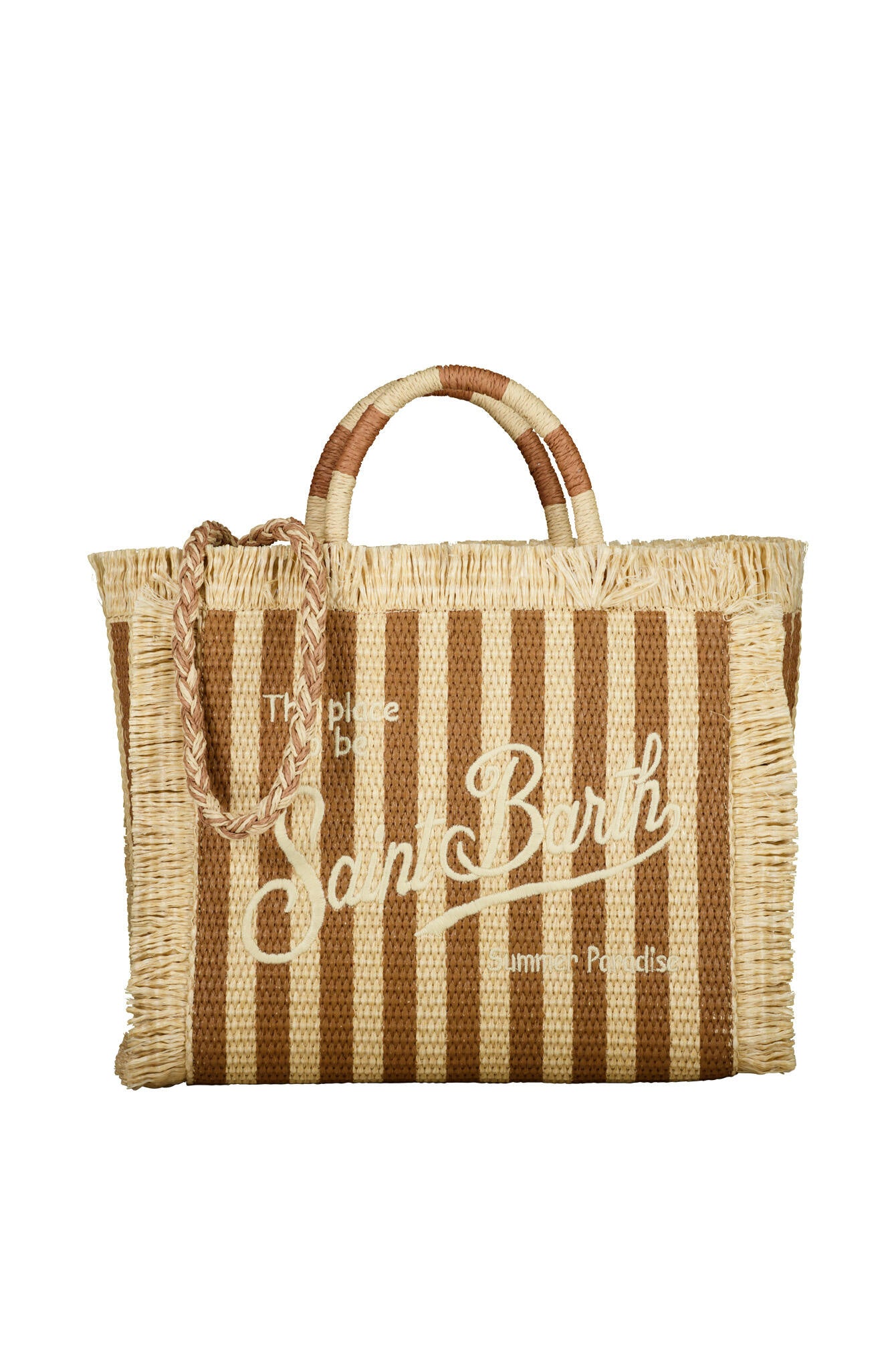 Colette-Handtasche mit Streifenprint - Stripes 18 EMB - Beige