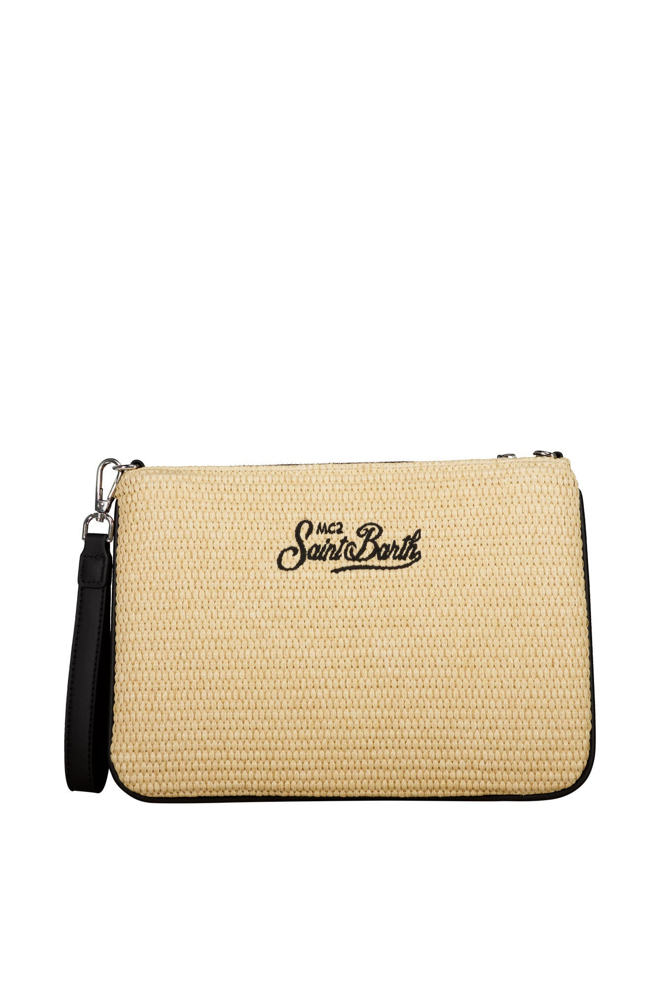 Mini-Beuteltasche aus Parisienne-Stroh - 1100 EMB - Beige