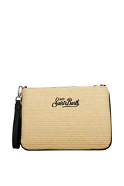 Mini-Beuteltasche aus Parisienne-Stroh - 1100 EMB - Beige