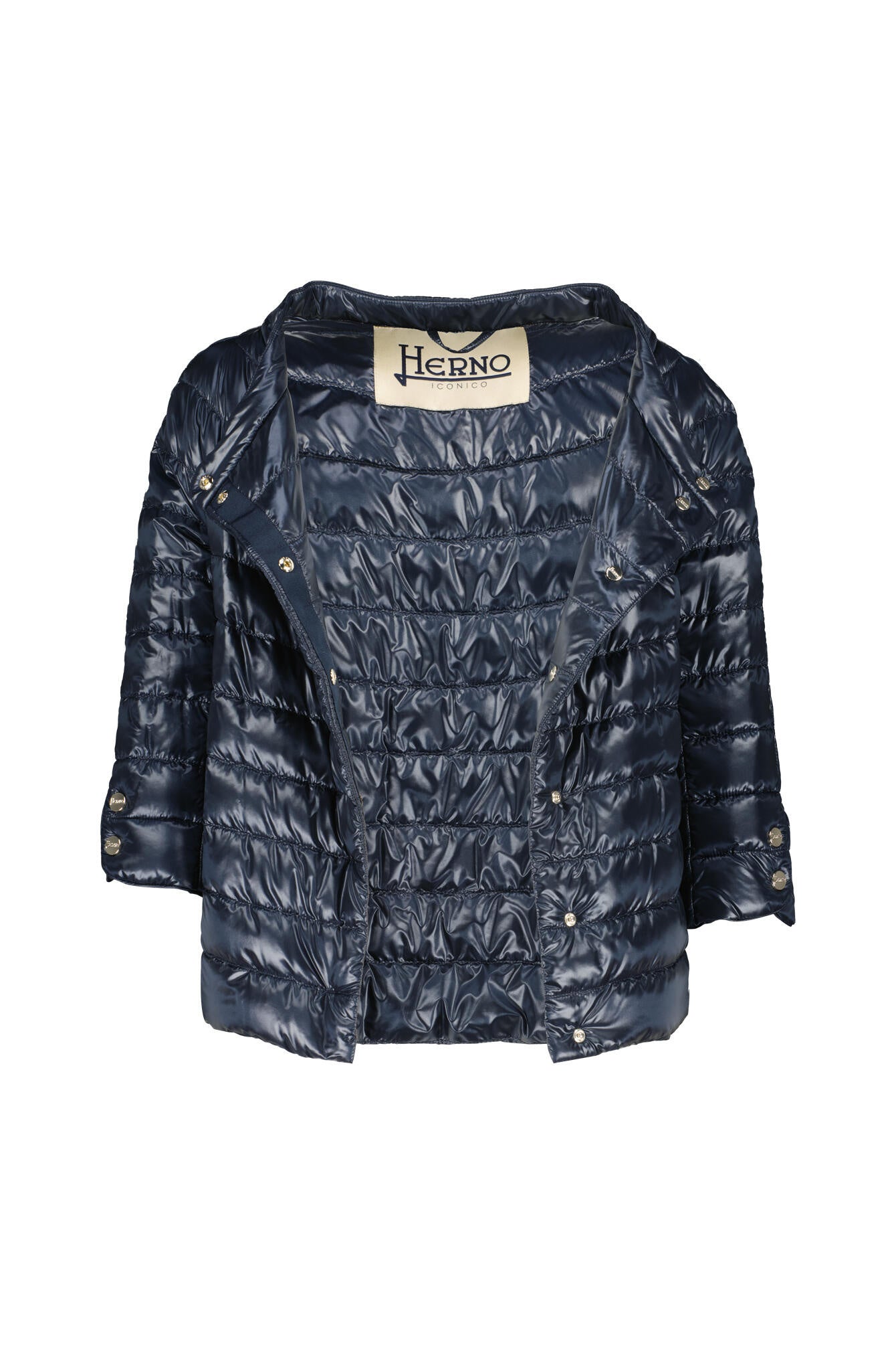 Daunenjacke mit U-Boot-Ausschnitt - 9200 - Blau