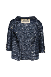 Daunenjacke mit U-Boot-Ausschnitt - 9200 - Blau