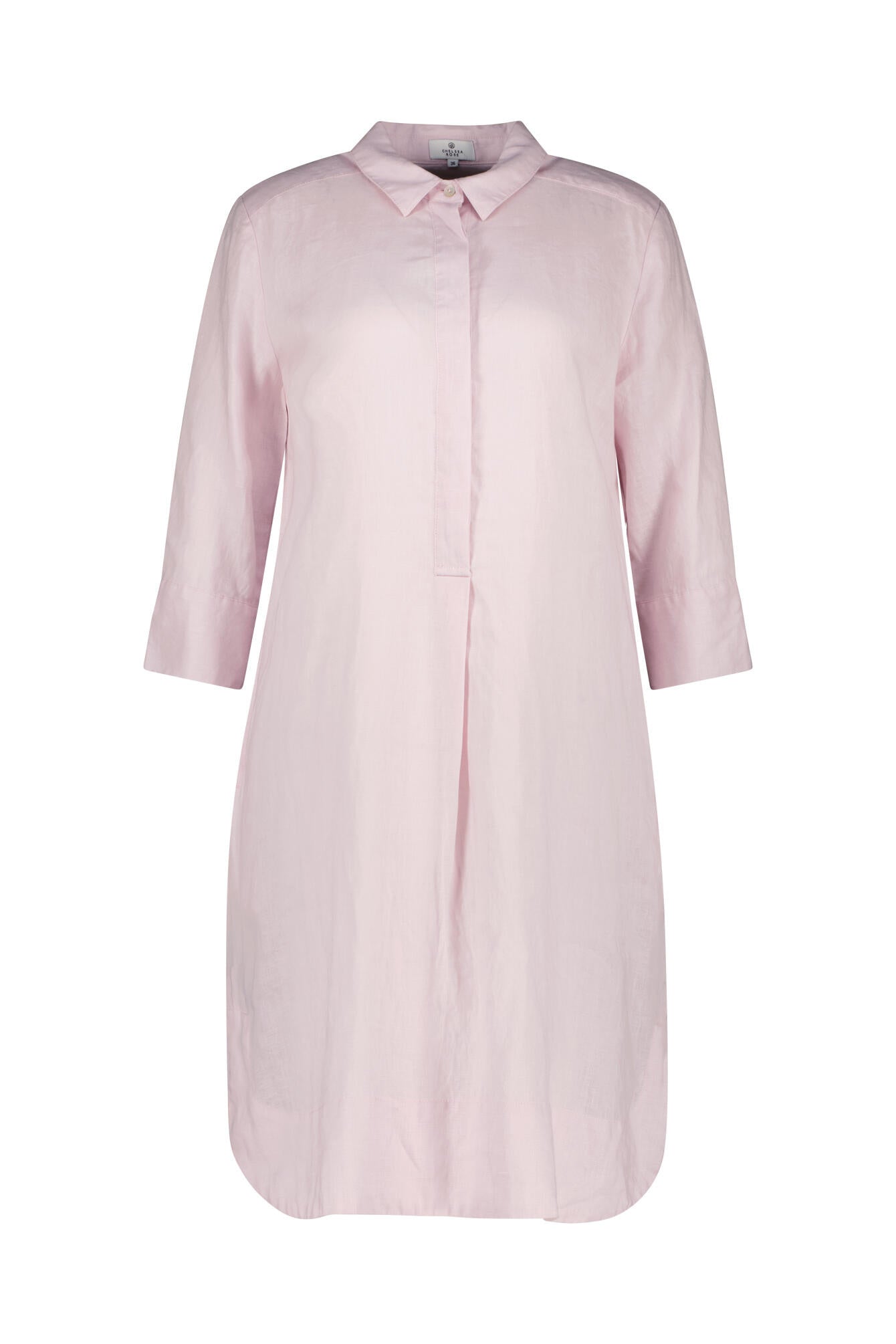 Leinenkleid Midi - Rose - Rosa