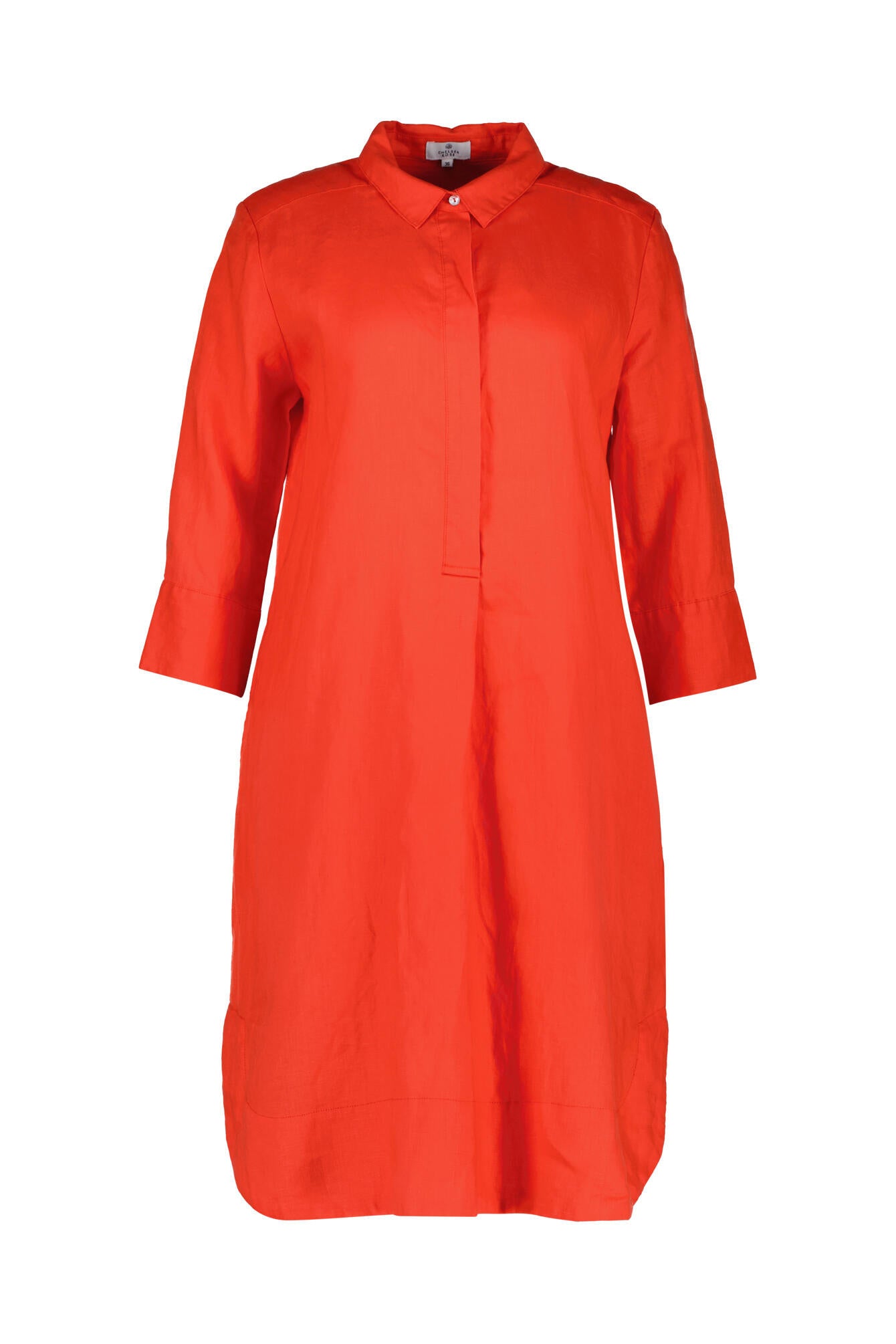 Leinenkleid Midi - Red - Rot