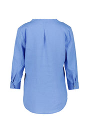 Leinenbluse mit V-Ausschnitt - Gitane - Blau
