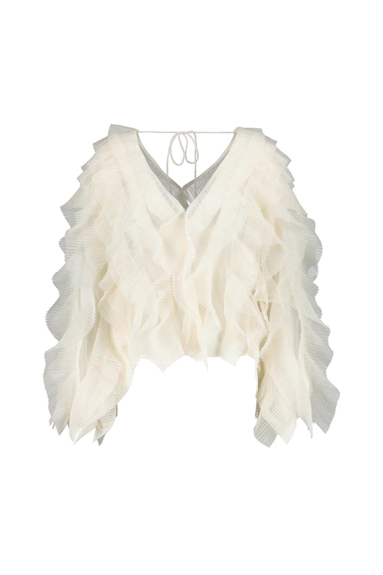 Tüllshirt PHORA - 1175 Butter Cream - Creme