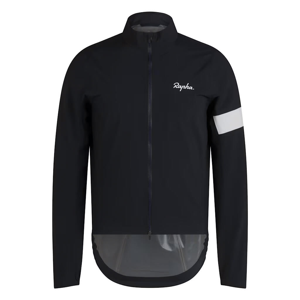 Fahrrad-Regenjacke PERTEX SHIELD - All Aboard/White - Schwarz