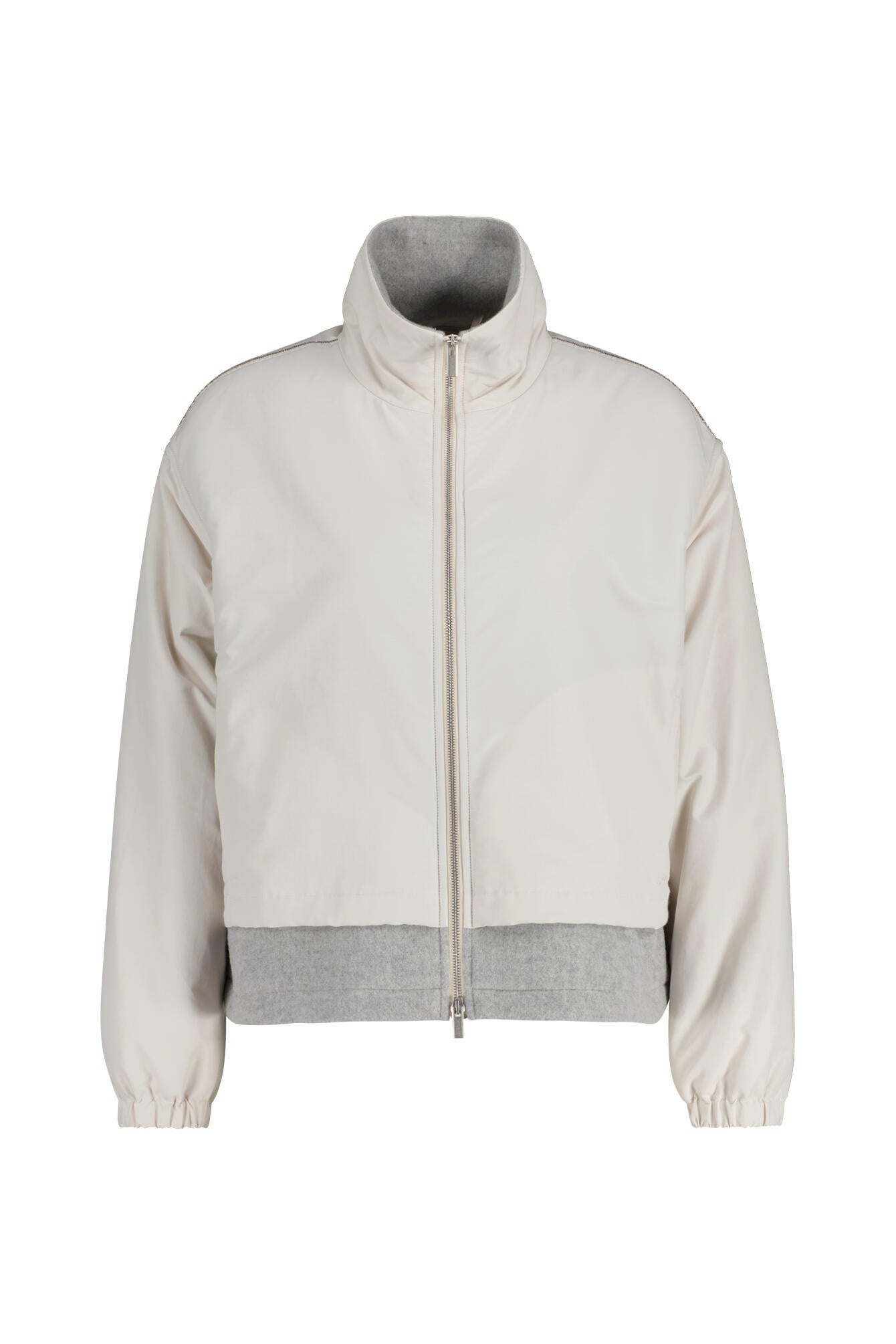 Übergangsjacke mit Stehkragen - 40E Pearl Beige - Grau