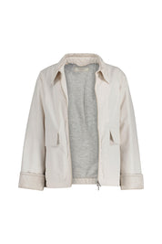 Übergangsjacke mit aufliegendem Kragen - 42C Pearl Beige - Grau
