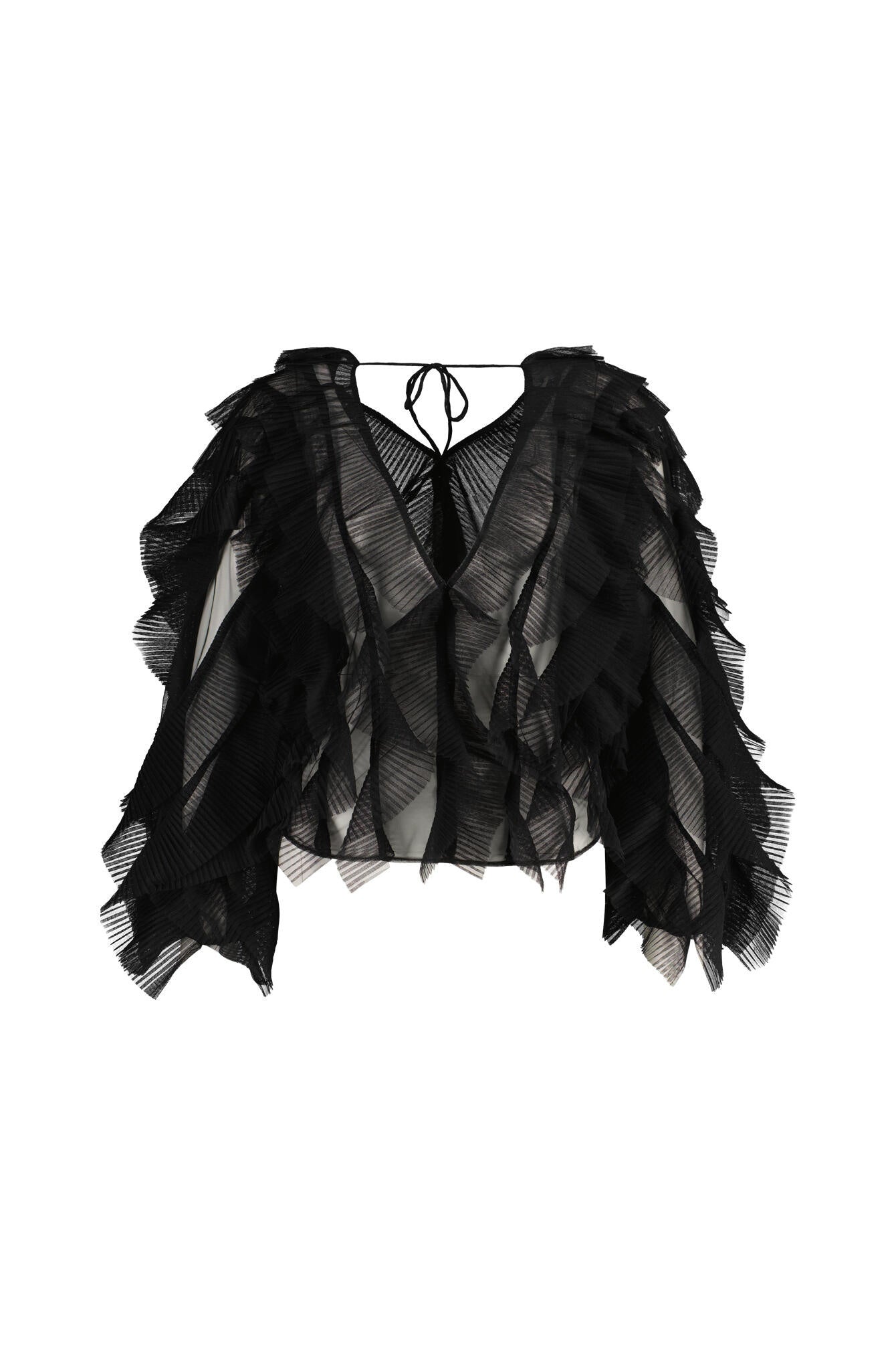 Tüllshirt PHORA - 9000 Raven - Schwarz