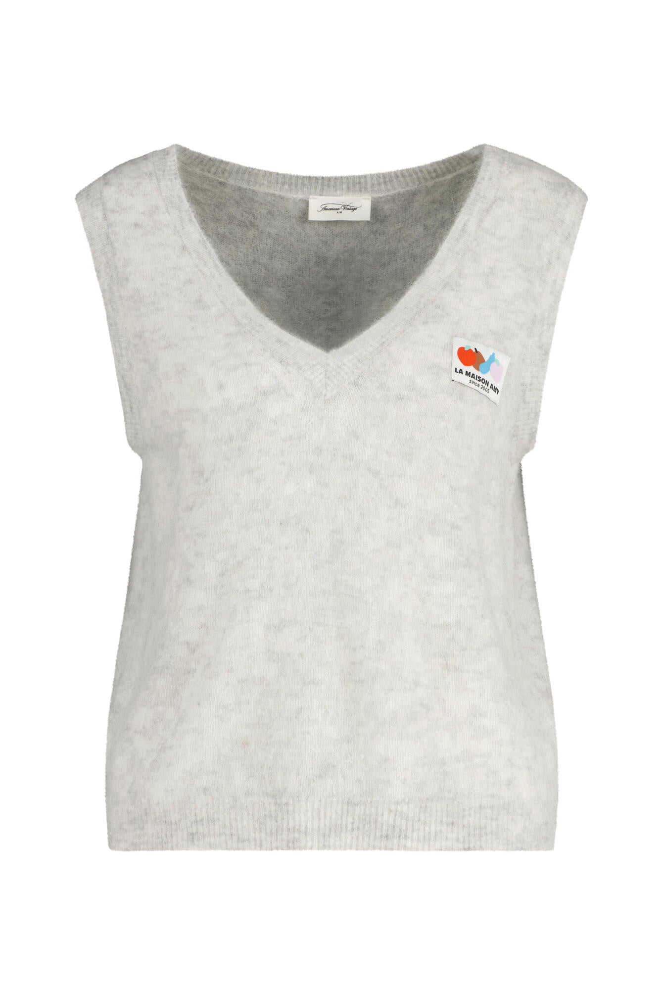 Strickpullunder aus Alpaka-Wollmix - Polaire Chine - Grau