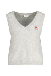 Strickpullunder aus Alpaka-Wollmix - Polaire Chine - Grau