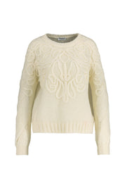 Strickpullover aus Wolle - 002 - Creme