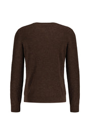 Strickpullover aus Schurwollmix - 180 - Braun