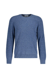 Strickpullover aus Schurwollmix - 517 - Blau