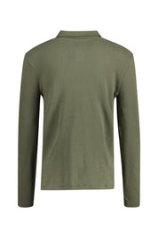 Strick-Poloshirt TONIN aus Baumwollmix - 180 Dark Olive - Grün