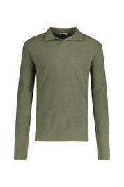 Strick-Poloshirt TONIN aus Baumwollmix - 180 Dark Olive - Grün