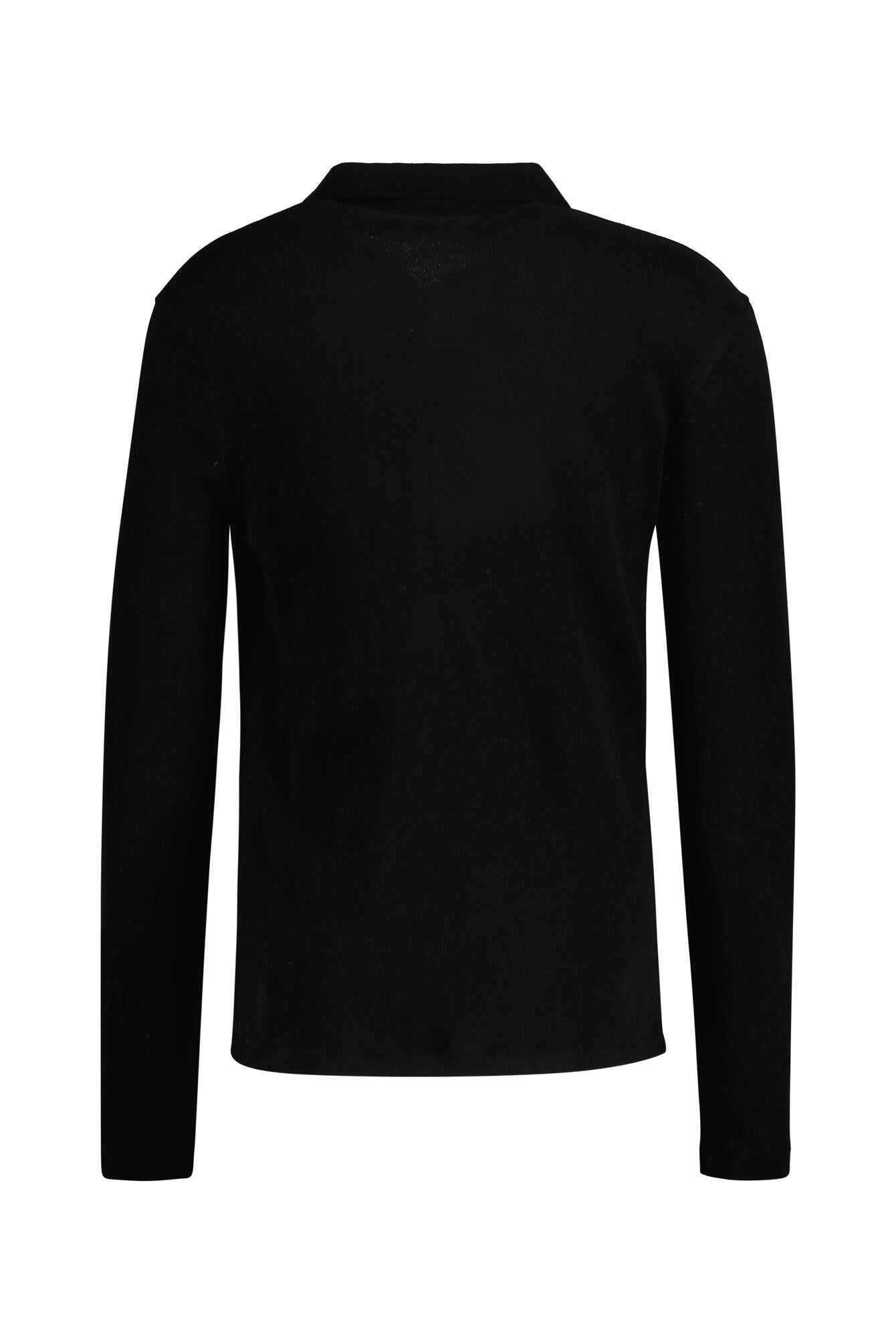 Strick-Poloshirt TONIN aus Baumwollmix - 2 Black - Schwarz