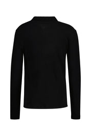 Strick-Poloshirt TONIN aus Baumwollmix - 2 Black - Schwarz
