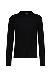 Strick-Poloshirt TONIN aus Baumwollmix - 2 Black - Schwarz