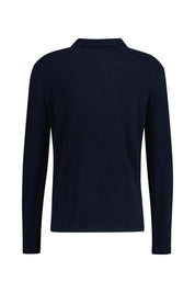 Strick-Poloshirt TONIN aus Baumwollmix - 379 Dark Navy - Blau