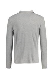 Strick-Poloshirt TONIN aus Baumwollmix - 46 Silver Mel - Grau
