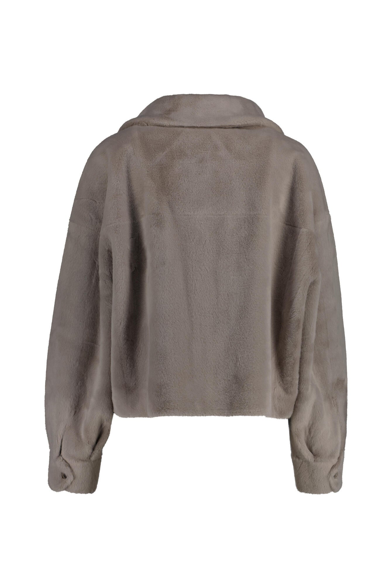 Jacke VANA in Felloptik - 030 Light Grey - Grau