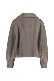 Jacke VANA in Felloptik - 030 Light Grey - Grau