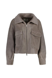 Jacke VANA in Felloptik - 030 Light Grey - Grau