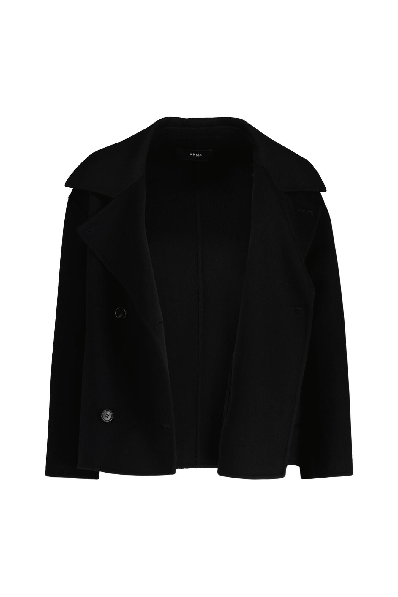 Übergangsjacke MANILA aus Wolle - Black - Schwarz