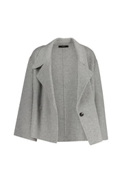 Übergangsjacke MALIKA aus Wolle - Light Grey Melange - Grau