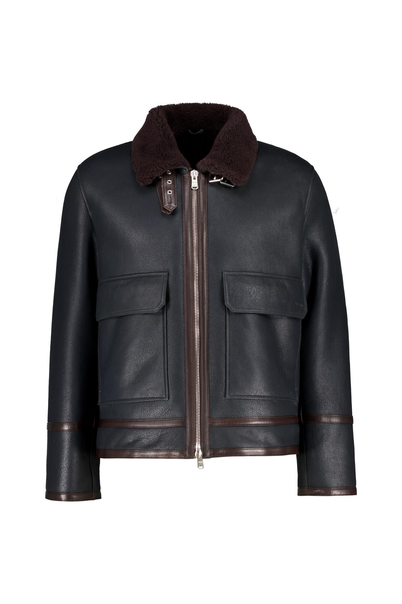 Lederjacke Regular Fit - 890 - Schwarz