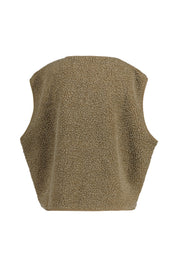 Fleeceweste mit V-Ausschnitt - Muscade Chi - Braun