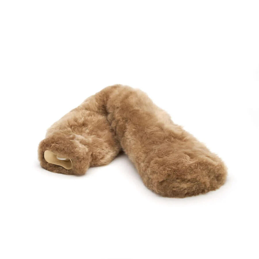 Schlauchwärmflasche TUBO aus Alpaka - Taupe - Braun