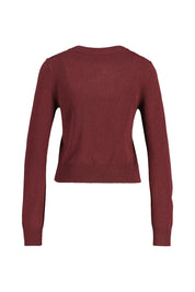 Strickpullover aus Merinowolle - 149 Plum - Rot