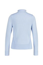 Strickpullover mit Stehkragen - 123 Bleu - Blau