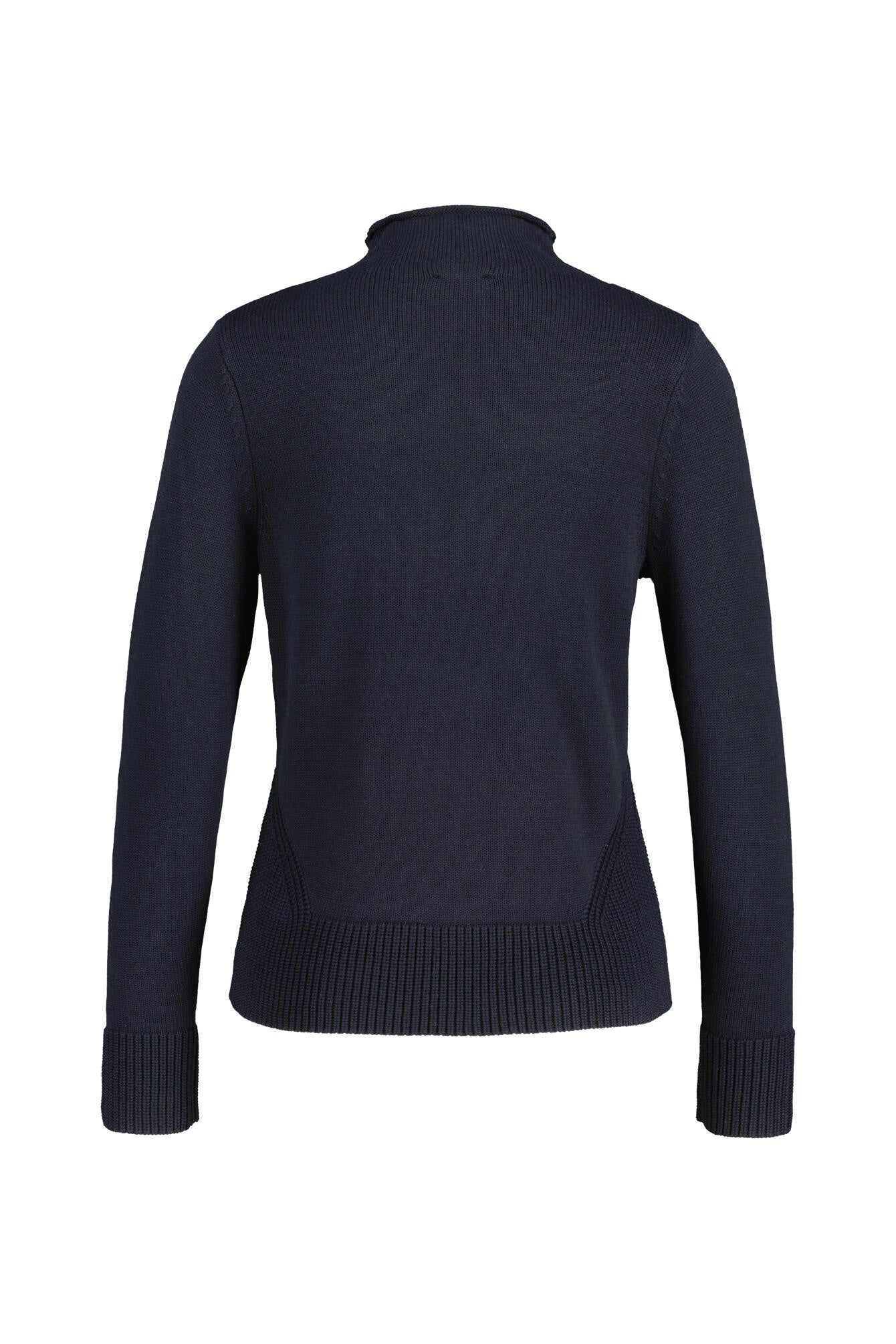 Strickpullover mit Stehkragen - 112 Navy - Blau