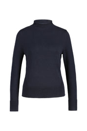 Strickpullover mit Stehkragen - 112 Navy - Blau