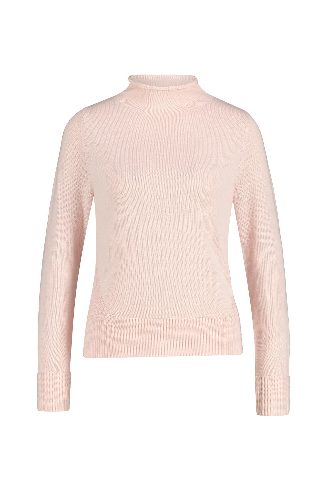 Strickpullover mit Stehkragen - 102 Rose - Rosa